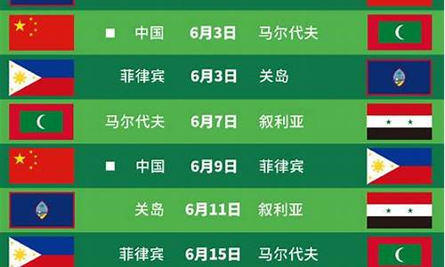 国足世预赛赛程时间表2024及赛果一览表_国足世预赛赛程安排